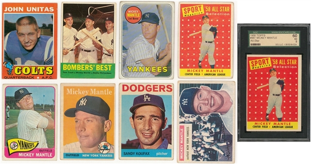 1940-00s Multi Sport Card Collection with Multiple Mickey Mantle Cards (500+)